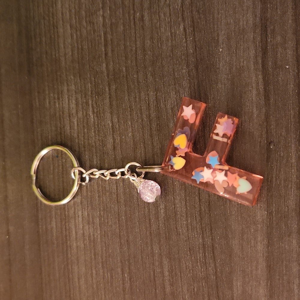 "F" Resin Keychain
